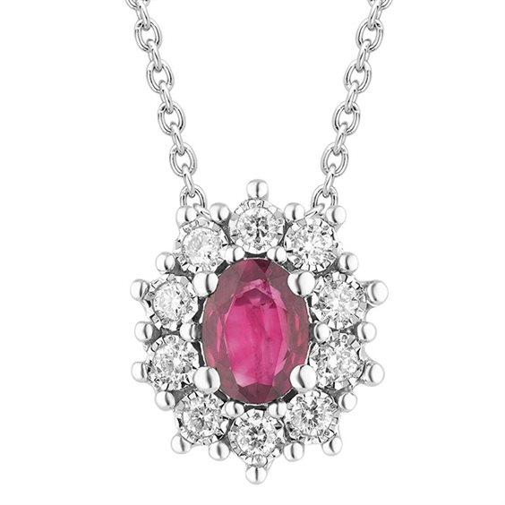 Collana Bliss Donna in Oro bianco Rubino 0.22 Ct 20115697 - 20115697
